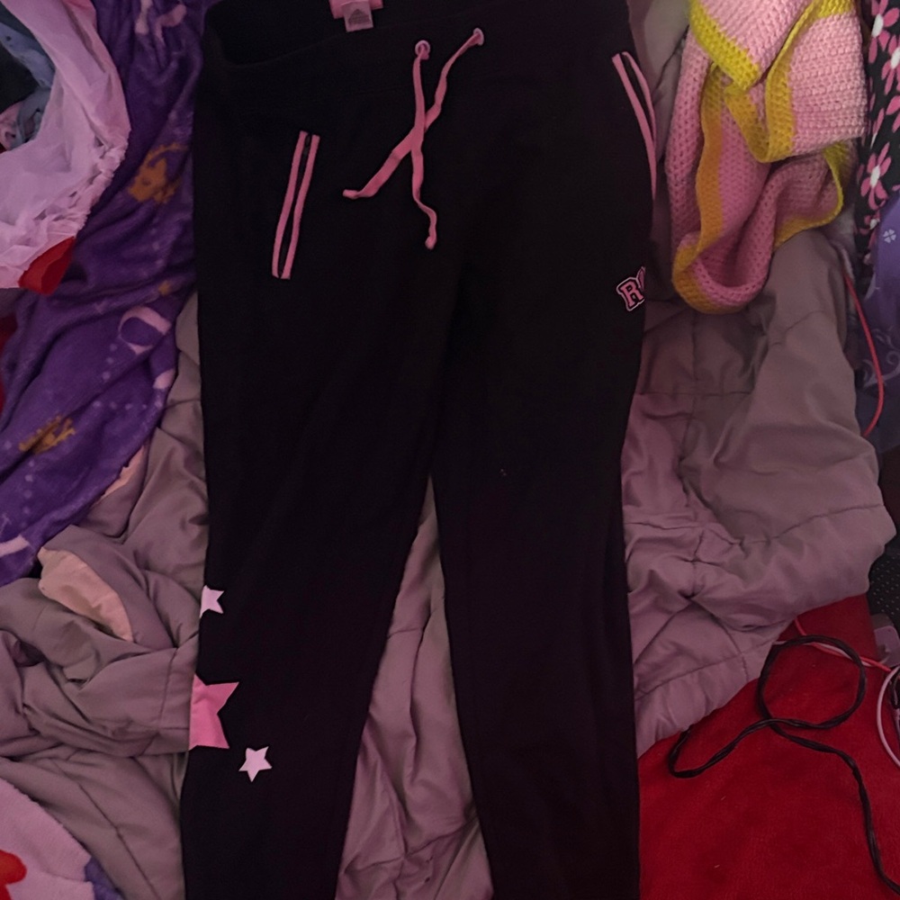 Black and Pink Kids Joggers